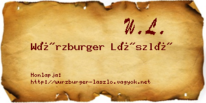Würzburger László névjegykártya